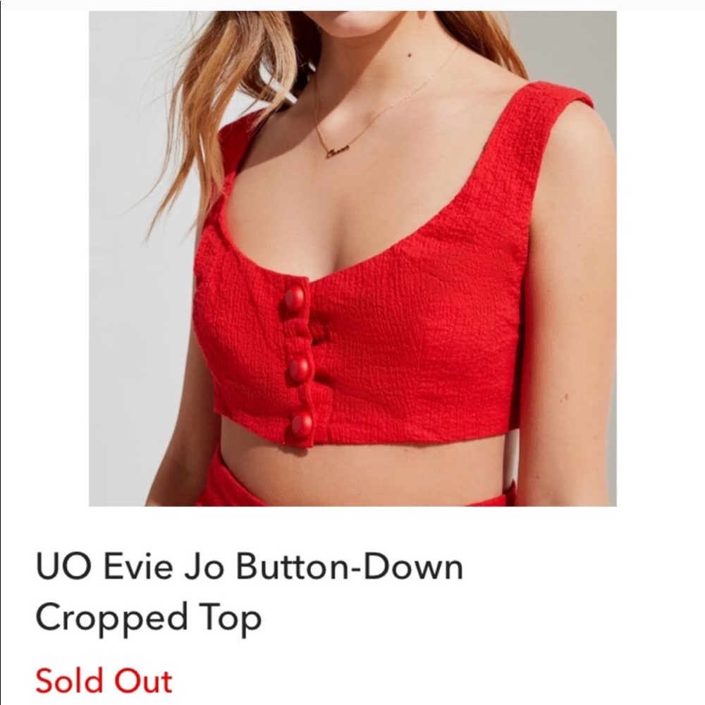 NWT Urban Outfitters red crop top